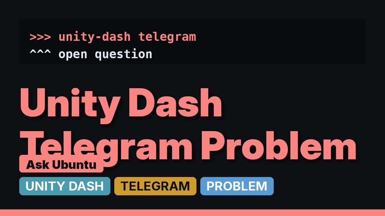 Unity Dash and Telegram (2 Solutions!!) - YouTube