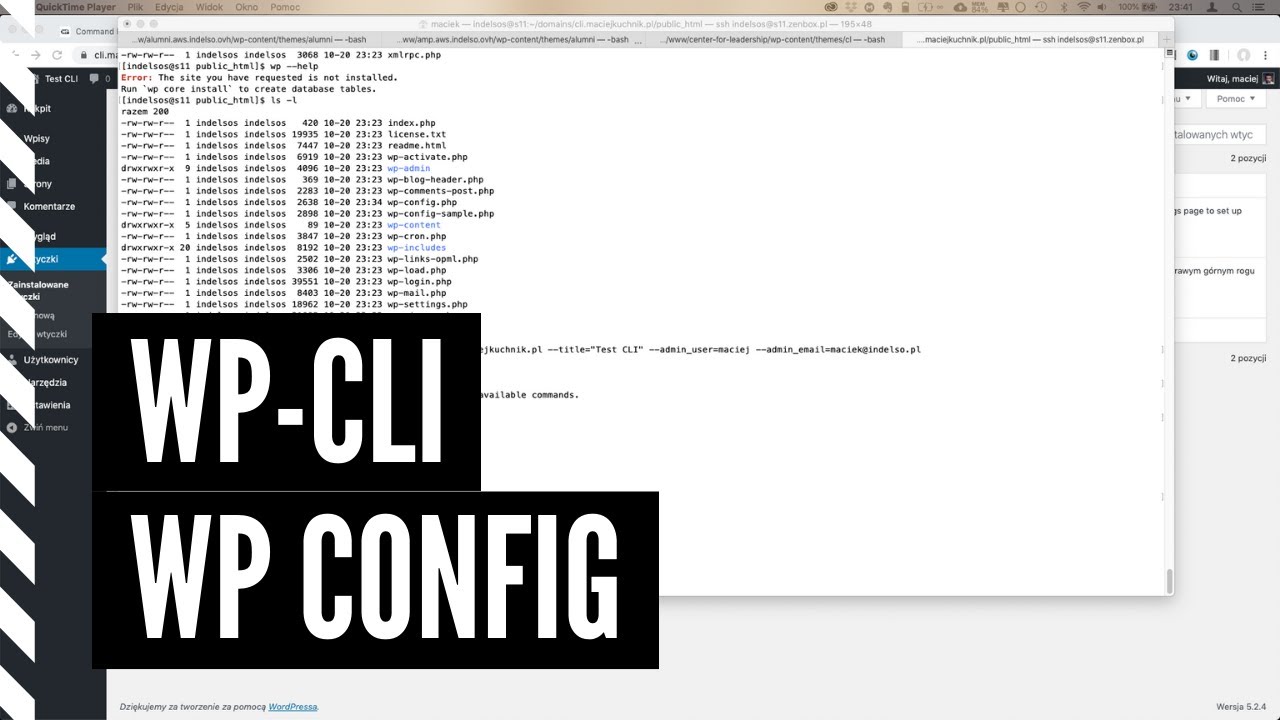 WP CLI - operacje na pliku wp-config.php - YouTube