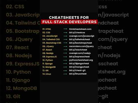 Cheatsheat For full