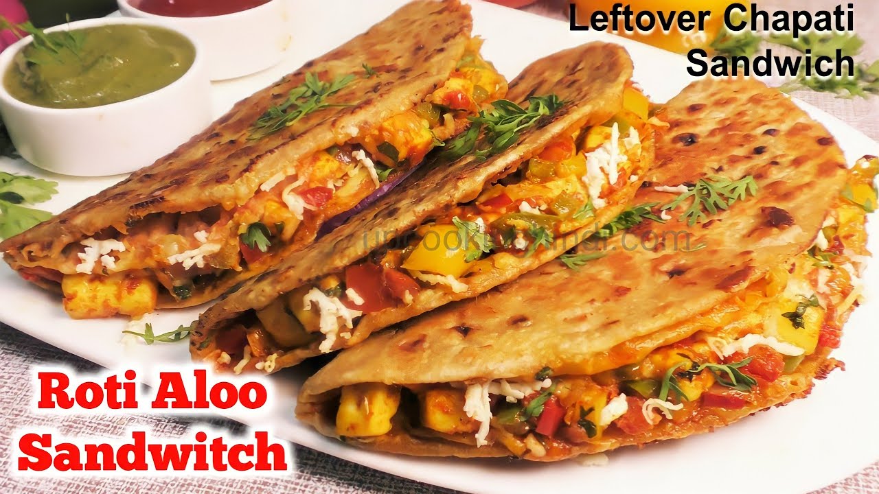 रोटी आलू सेंडविच , Roti Aloo Sandwich Recipe in Hindi , Chapati sandwich , Roti ka New Nasta