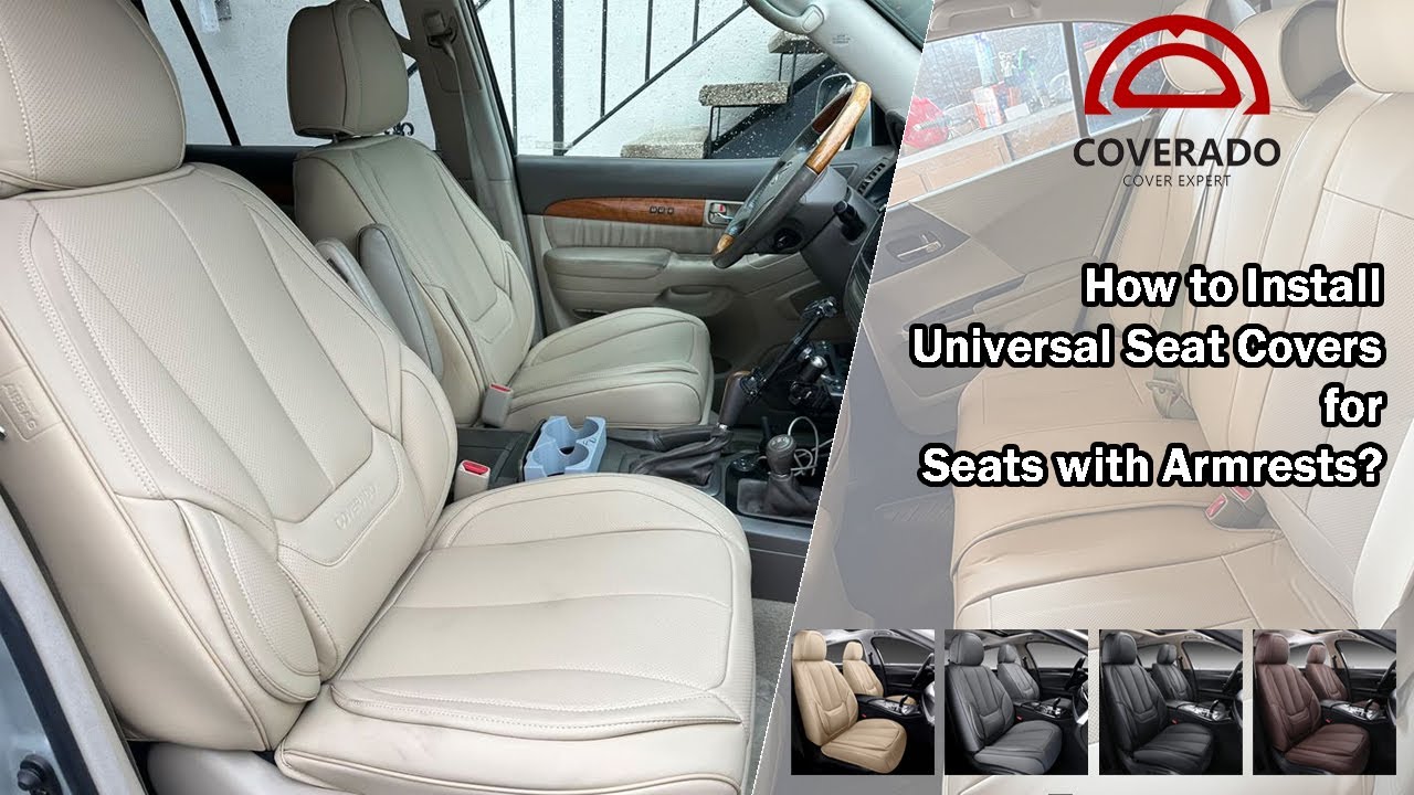 COVERADO  How to Install Seat Covers for Seats with Armrests
