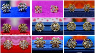 Latest Simple Diamond|Gold  Daily Wear Studs Earrings with Price