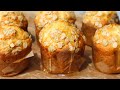 촉촉함이 남다른 고소한 허니 오트머핀 🍯🤎 Super Moist Honey Oat Muffins