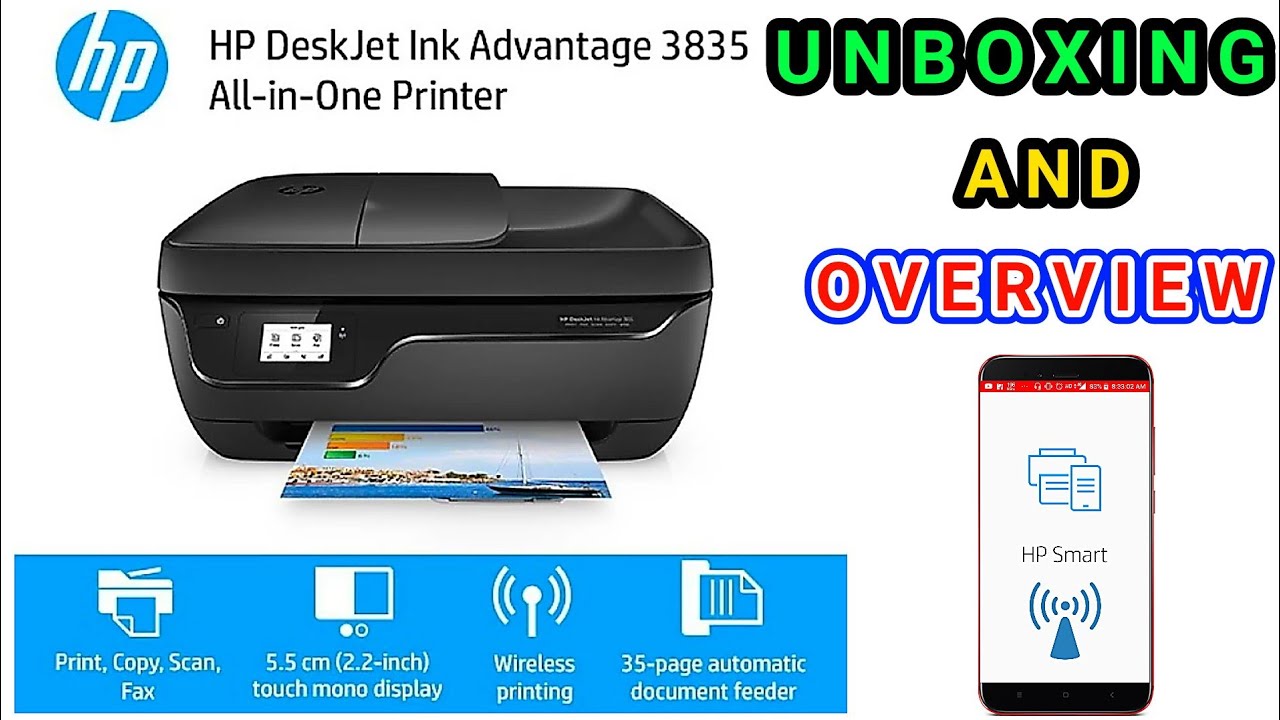 Hp Deskjet Ink Advantage 3835 All In One Printer Unboxing Review Techno Dunia Hindi Youtube