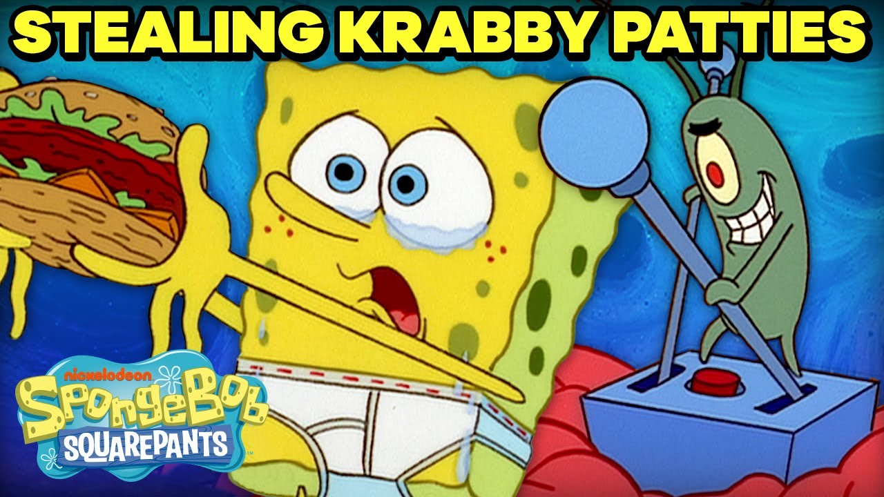 Plankton's Top 20 Attempts to Steal the Krabby Patty 🍔
