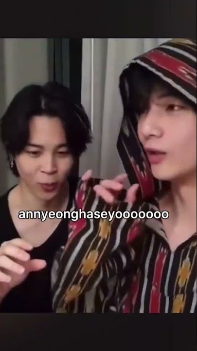 how jimin and Taehyung imitate jungkook annyeonghaseyo  .