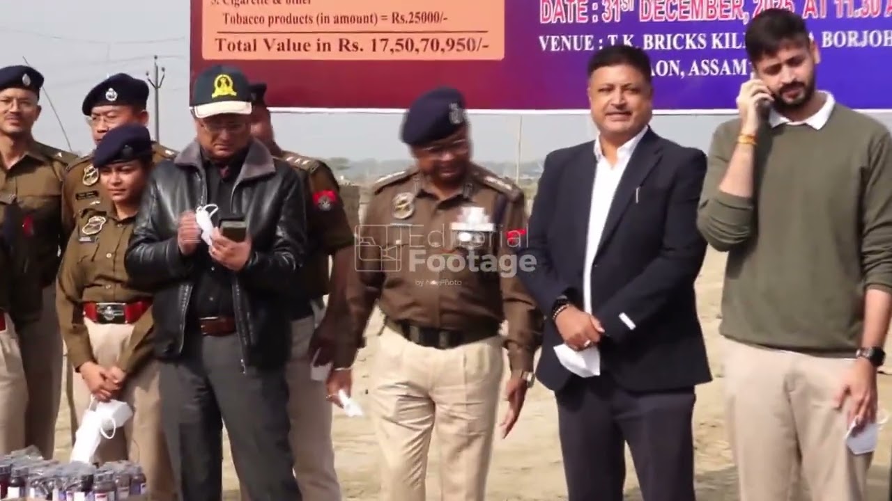 Drug Disposal By Assam Police In India - 12/31/2025