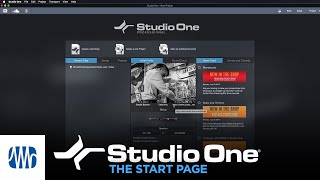 PreSonus Studio One Tutorials Ep 2: The Start Page