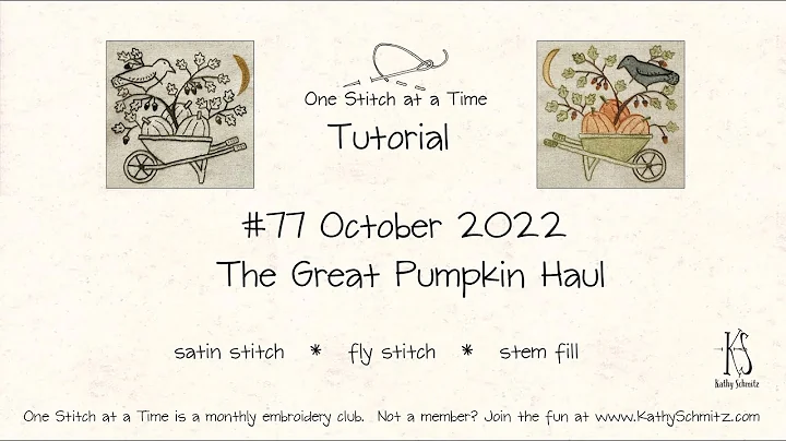 77 The Great Pumpkin Haul hand embroidery pattern