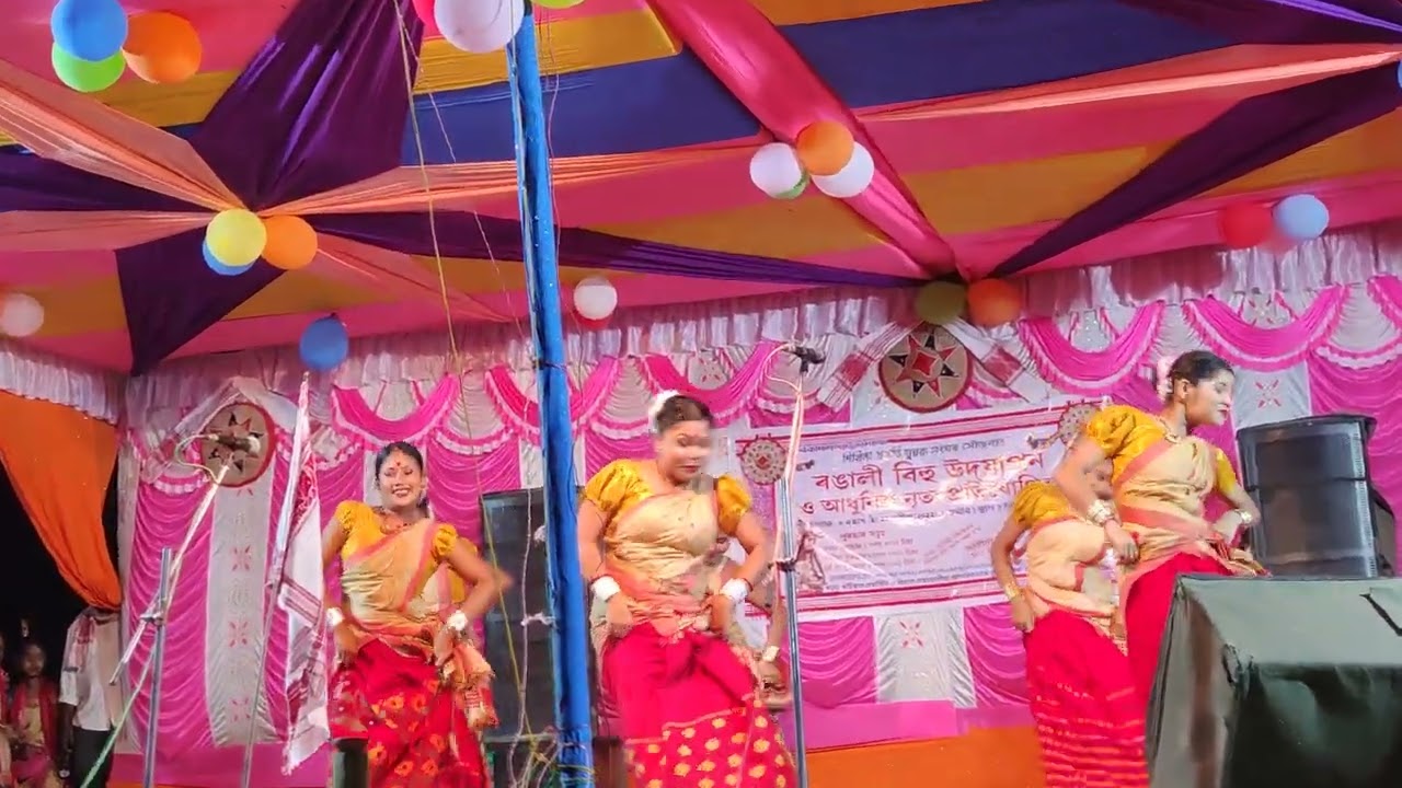 Jai aai axomstage performance by 6 bhoni group dance chondravoli