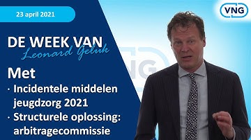 Incidentele middelen jeugdzorg 2021, arbitragecommissie - Week Leonard Geluk 23 april 2021