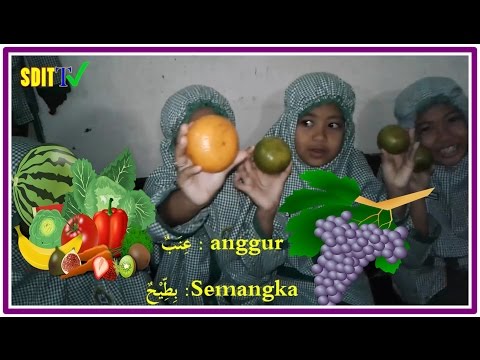 BUAH BUAHAN Dalam Bahasa Arab LIRIK || Lagu Anak- Anak Terbaru 2017 ||SDIT TV