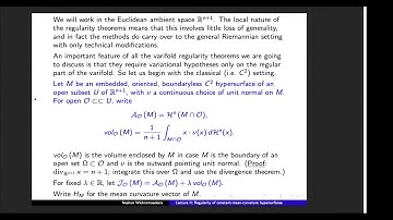 Neshan Wickramaskera: Regularity of minimal and constant - mean -curvature hypersurfaces