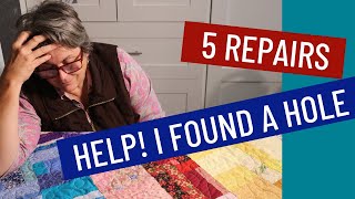 HOW TO REPAIR A QUILT - HOLES, TEARS AND BROKEN SEAMS -QUILT TUTORIAL