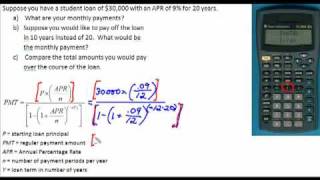 Loan Payment Formula