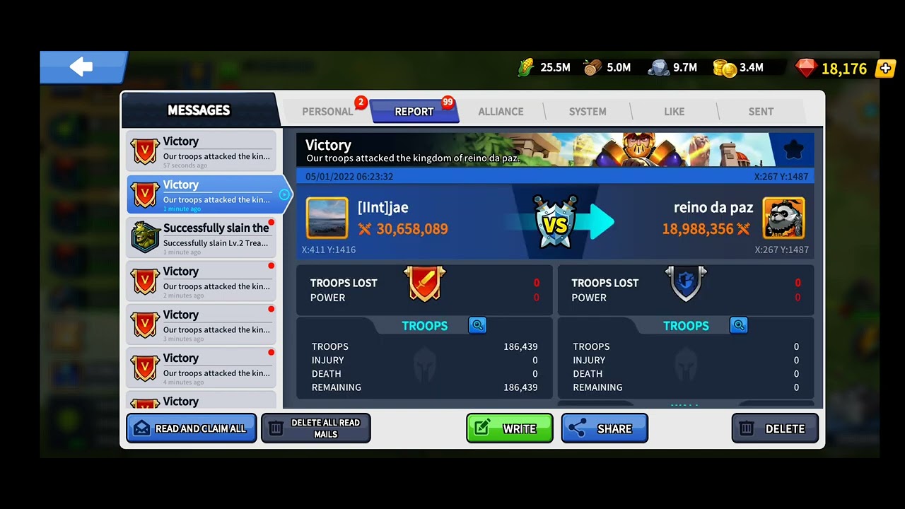 League of Kingdoms - Stealing Free Resources from Empty Kingdoms