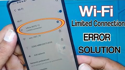 vivo mobile wifi limited connection problem / limited wifi connection solution