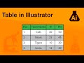 Drawing tables in Adobe Illustrator