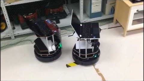 Leader-Follower behavior implemented with Turtlebots