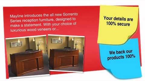 Sorrento Reception Desk with Marble Counter Top - ofconcepts.com