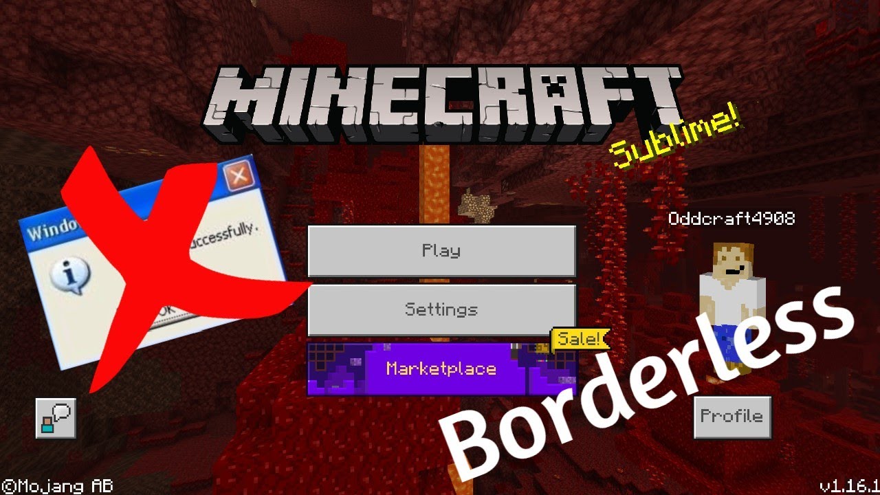 How to run Minecraft Borderless (NO ADDITION SOFTWARE!) - YouTube