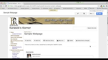 Create new page-Add to Navigation Bar (Google Sites)