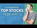 Top 10 Stocks For February 12, 2024 ( $MARA, $PLTR, $NSTG, $INBS, $AMC, and more! )