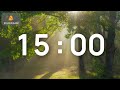 15 Minute Timer with Music for Classroom Relaxing | Calm Focus & Transition Time | NO Loud Alarm 🔕🎵