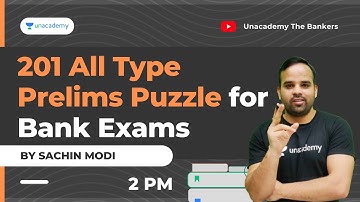201 All Type Prelims Puzzle for Bank Exams|Day-3|The Bankers|Sachin Modi