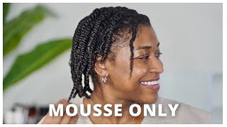 I tried a mousse only twist out and this is how it turned out