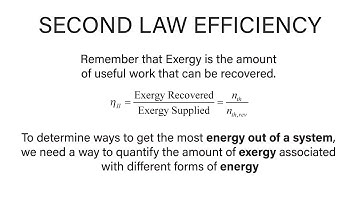 Mechanical Engineering Thermodynamics - Lec 11, pt 5 of 5:  Second Law Efficiency