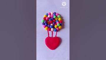 DIY cute clay art making with super clay 🎈♥️. #shorts #short #diycrafts #art #creative #viral
