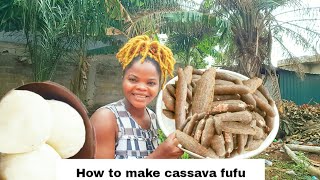 HOW TO MAKE CASSAVA FUFU. RAW VILLAGE LIFESTYLE TOGO LOME. screenshot 5