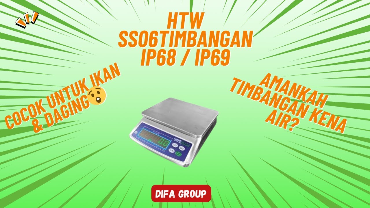 TIMBANGAN WATERPROOF IP68/IP69 UNTUK AREA BASAH | HTW-SS06