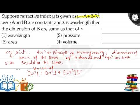 Suppose refractive index