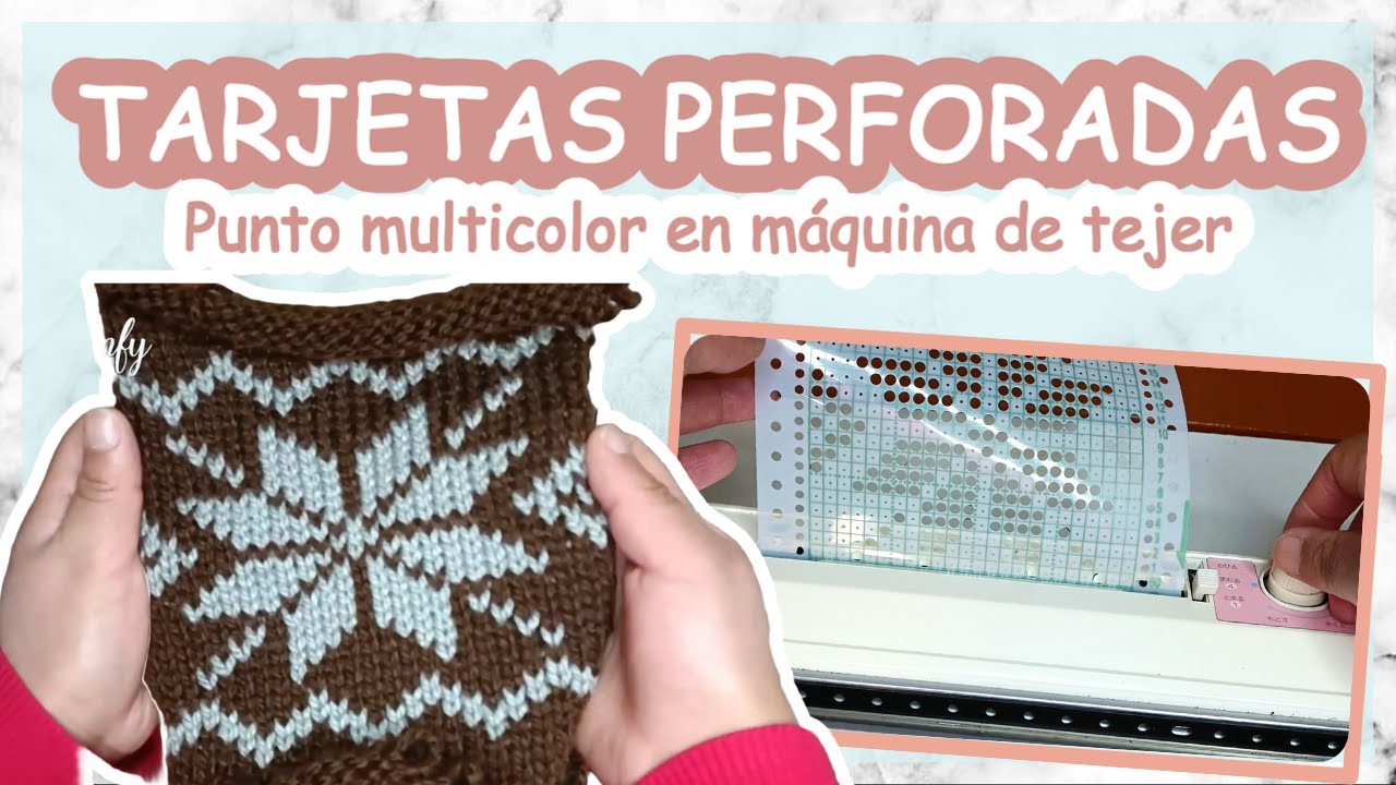 ¿Cómo COLOCAR TARJETAS y tejer PUNTO MULTICOLOR en la máquina de tejer? | Comfy Tejidos