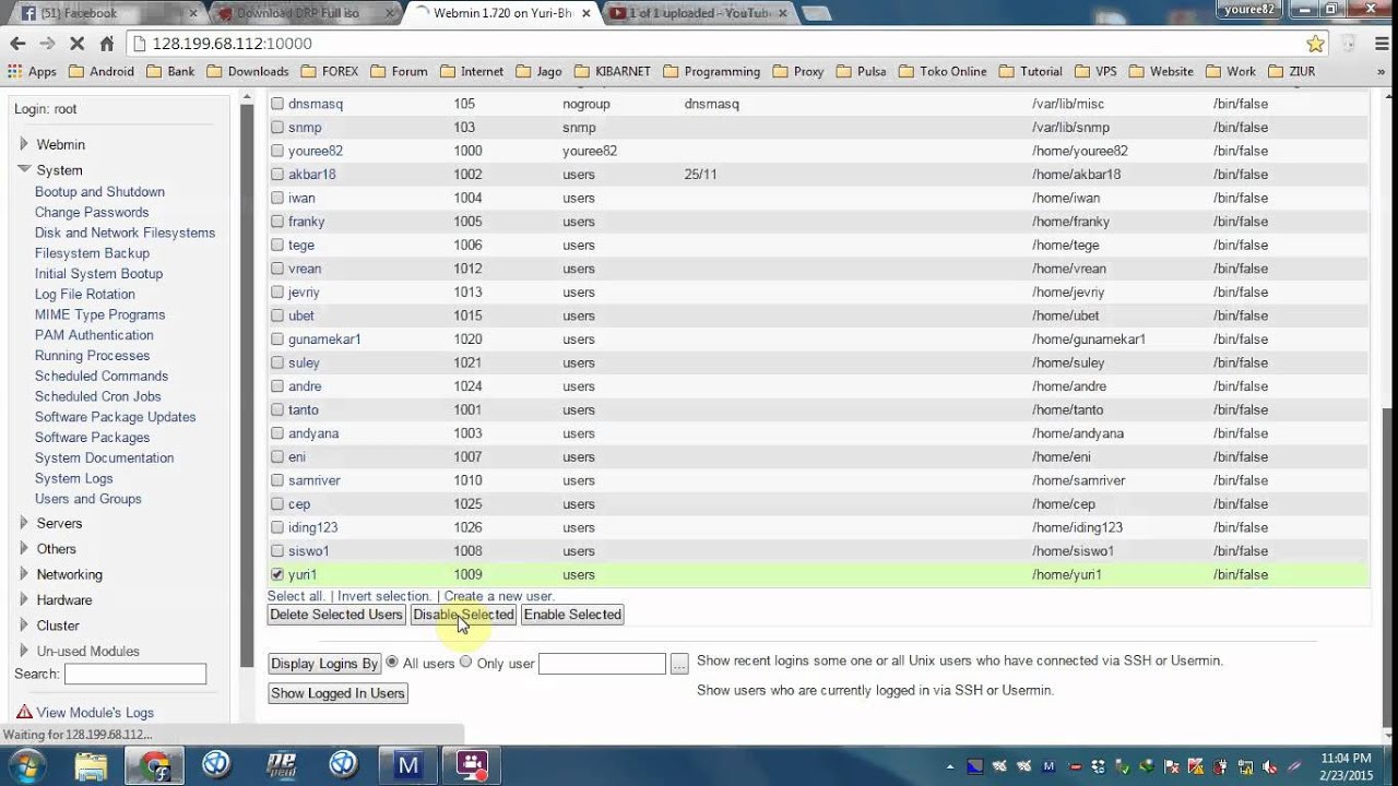 Disable User SSH OpenVPN Debian Via Webmin YouTube disable-user-ssh-openvpn-debian-via-webmin-youtube