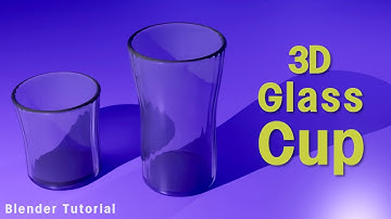 How to make a 3D Glass Cup - Fast and Easy - Blender 4.0.1 Tutorial