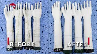 Removes Oil Latex Residues From Glove Molds With Skymen Industrial Ultrasonic Cleaner