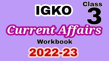 IGKO Class 3 Current Affairs Workbook MTG 2022-23 General Knowledge Olympiad