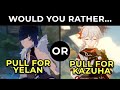 Would you rather pull for Yelan or Kazuha? | Genshin Impact