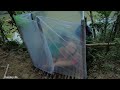 Amazing Bushcraft outdoor bathroom made of plastic wrap ! Survival Alone Living Off Grid