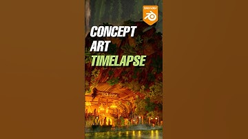 Fantasy Tavern in a Swamp Tree Blender 3D Concept Art Timelapse #shorts #blender3d #fantasy