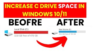 How to Increase C Drive Space in Windows 10/11 | Free Up Disk Space Easily