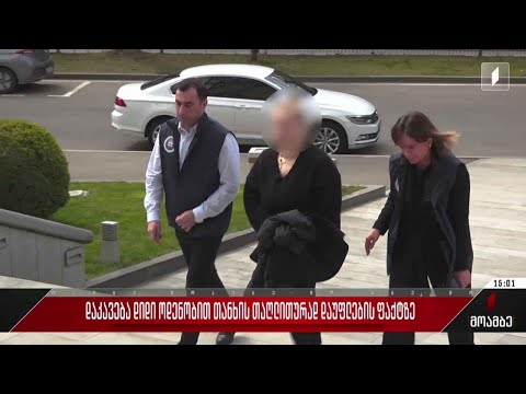 დაკავება დიდი ოდენობით თანხის თაღლითურად დაუფლების ფაქტზე