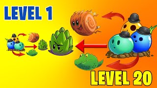 Bowling Bulb Level 1 vs Bowling Bulb Level 20 - Epic PvZ2 MOD