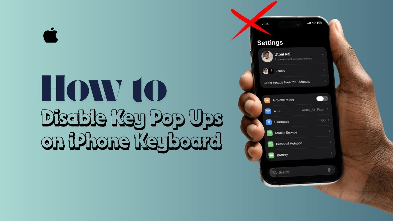 Как отключить всплывающие окна клавиш на клавиатуре iPhone