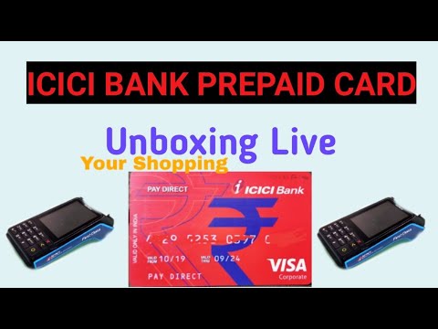 ICICI Bank Prepaid Card || ICICI Bank Pay Direct  prepaid card unboxing || Bank prepaid card