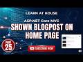 Blog Posts Display on Home Page ASP.NET Core MVC Series