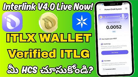 ITLX Wallet And Human Credit Score Update|Verified ITLG Upadate|Interlink Newtowk App V4.0 Update